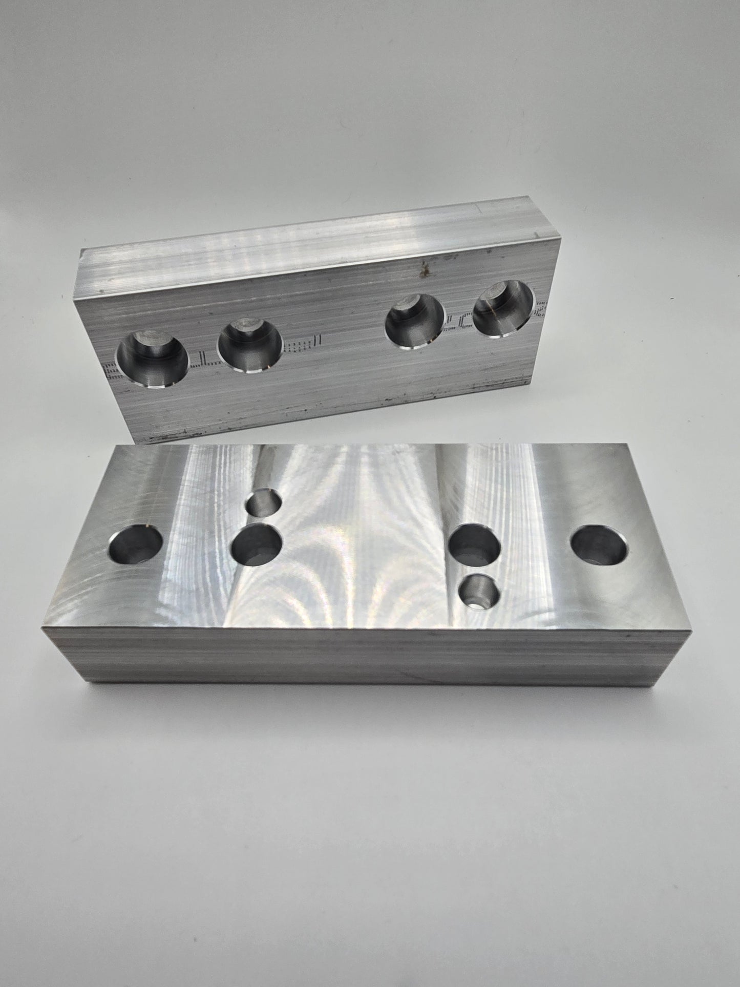 6061 Softjaws for 5th Axis Vises, with lLocating Bore.  Set of 2 (4)
