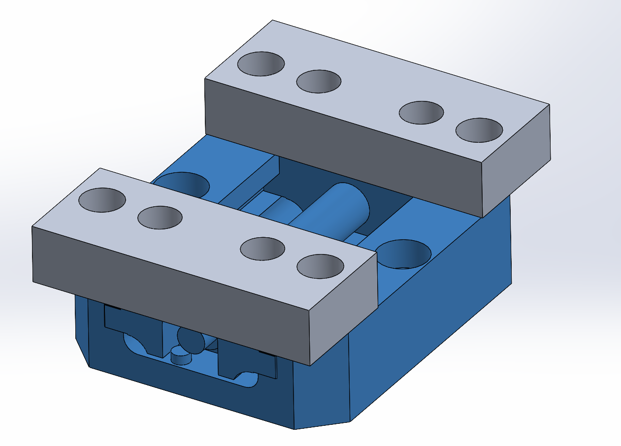 6061 Softjaws for 5th Axis Vises, with lLocating Bore.  Set of 2 (4)